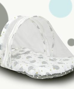 Mosquito net bed with pillow